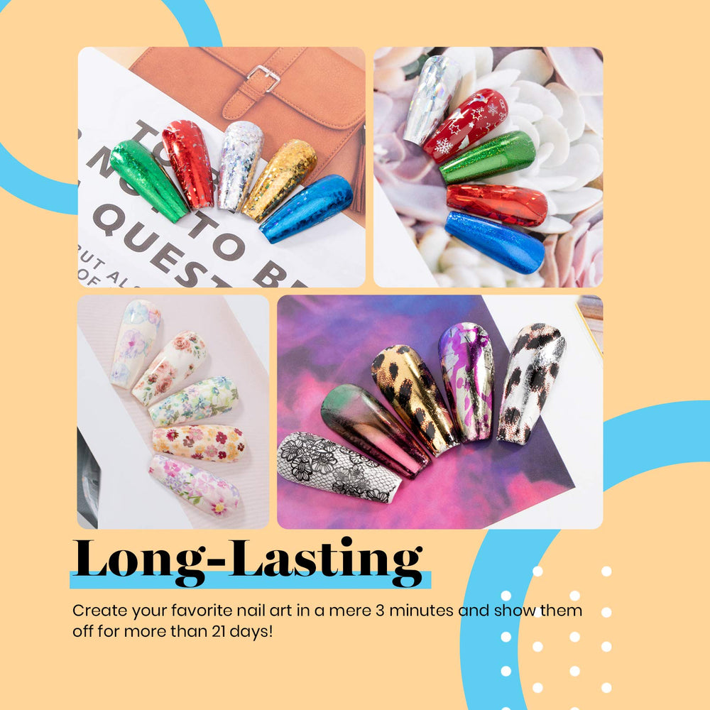 Beetles foil stickers application with gel; precise foil placement for chic nails.