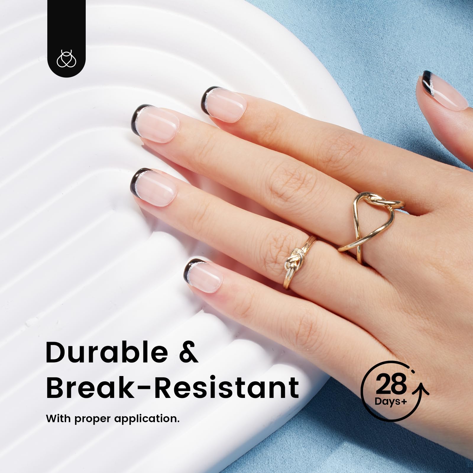 Beetles full-cover nail tips compatible with gel polish and nail art