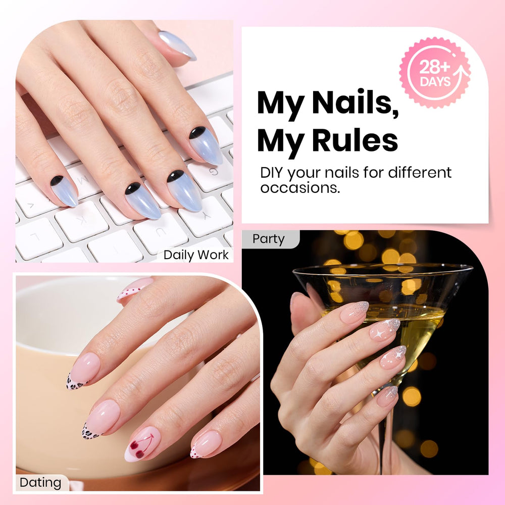 Beetles Gel Almond Nail Tips 16 sizes numbered for quick, precise fitting across nail beds