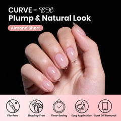 Beetles Gel Almond Nail Tips pre-etched for improved adhesion and faster full coverage