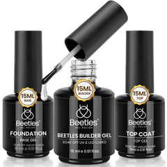 Beetles gel de construcción de 15ml para uñas más fuertes.