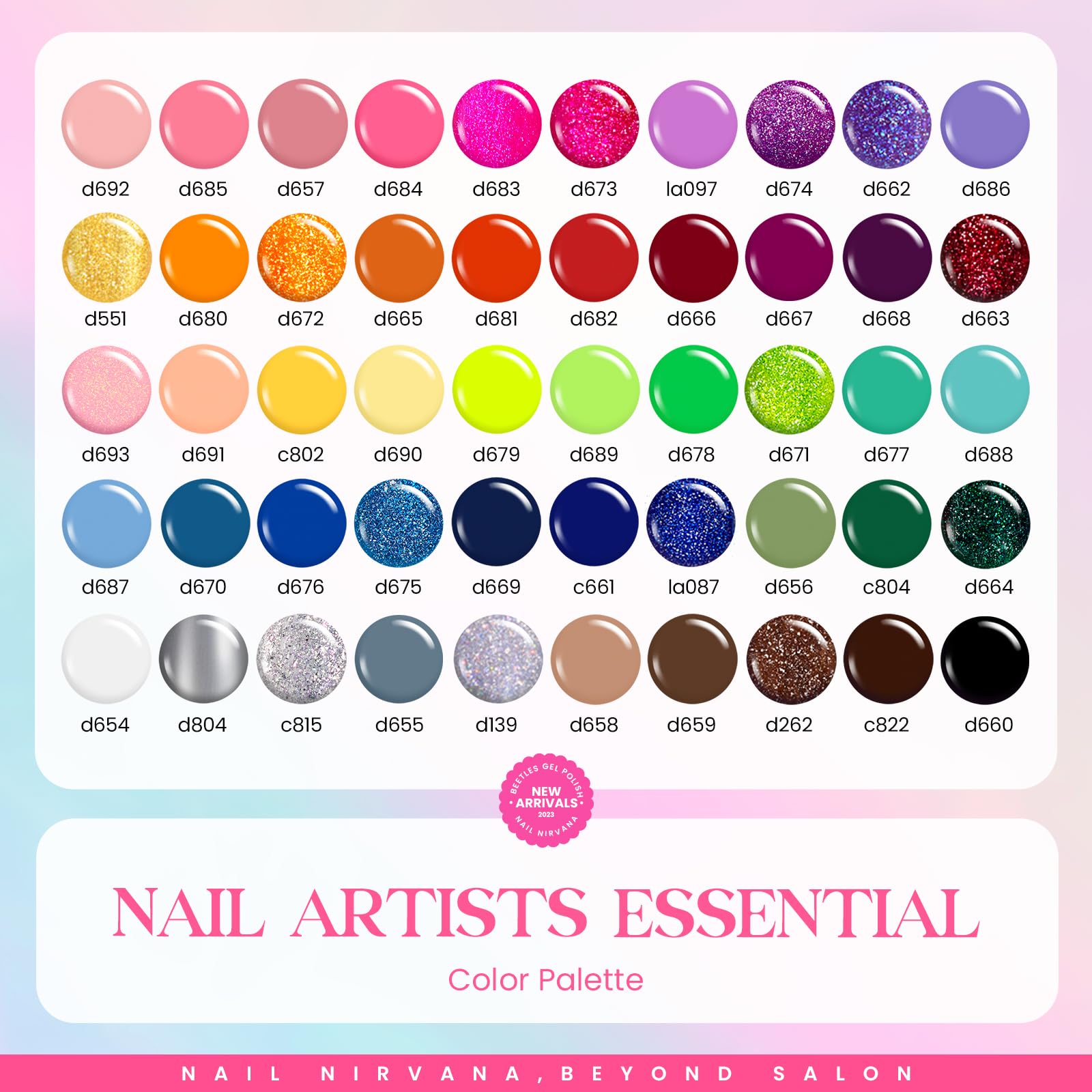 Beetles Gel Liner Nail Art Polish Set built-in hairbrush closeup for precise lines