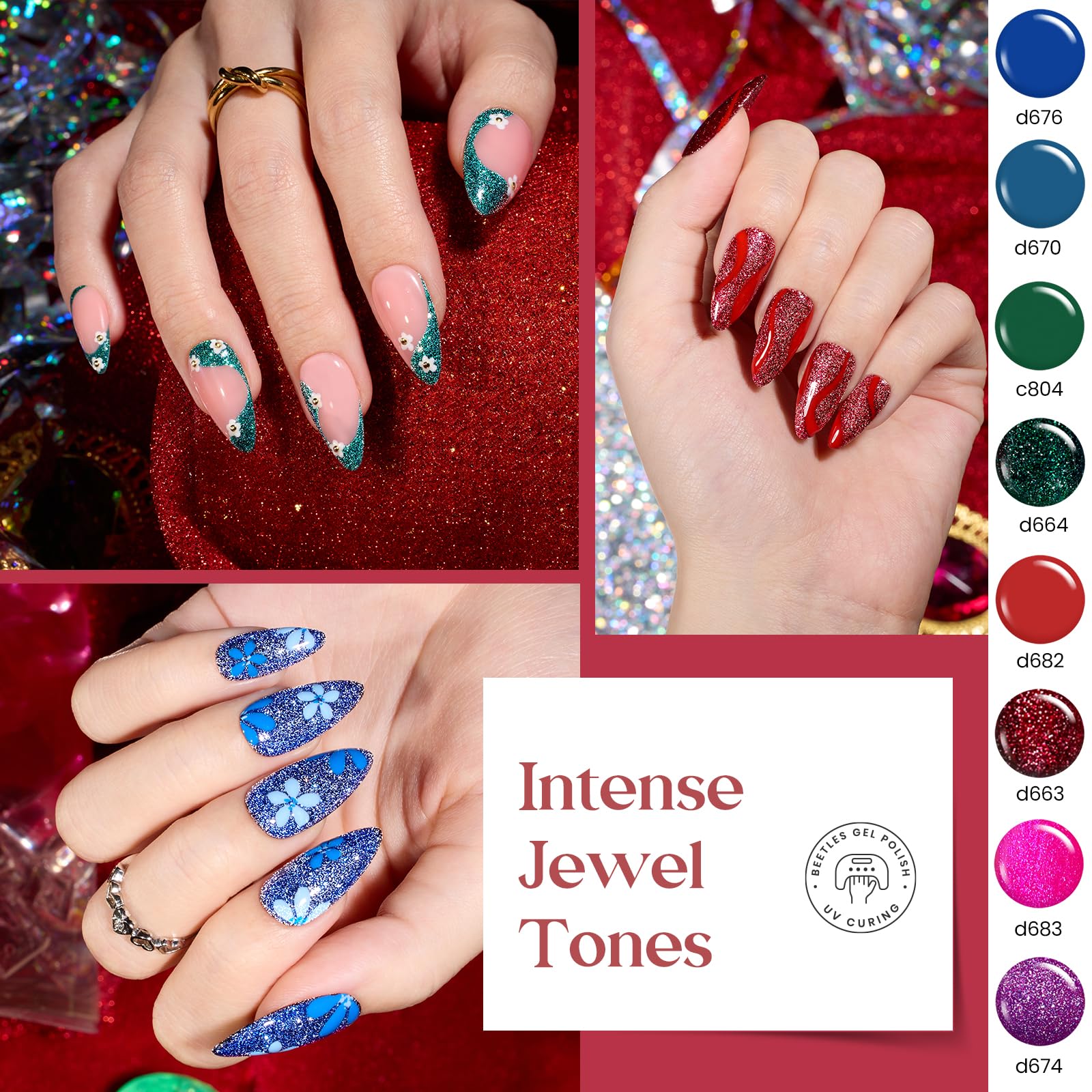 Beetles Gel Liner Nail Art Polish Set UV/LED dry time guidance