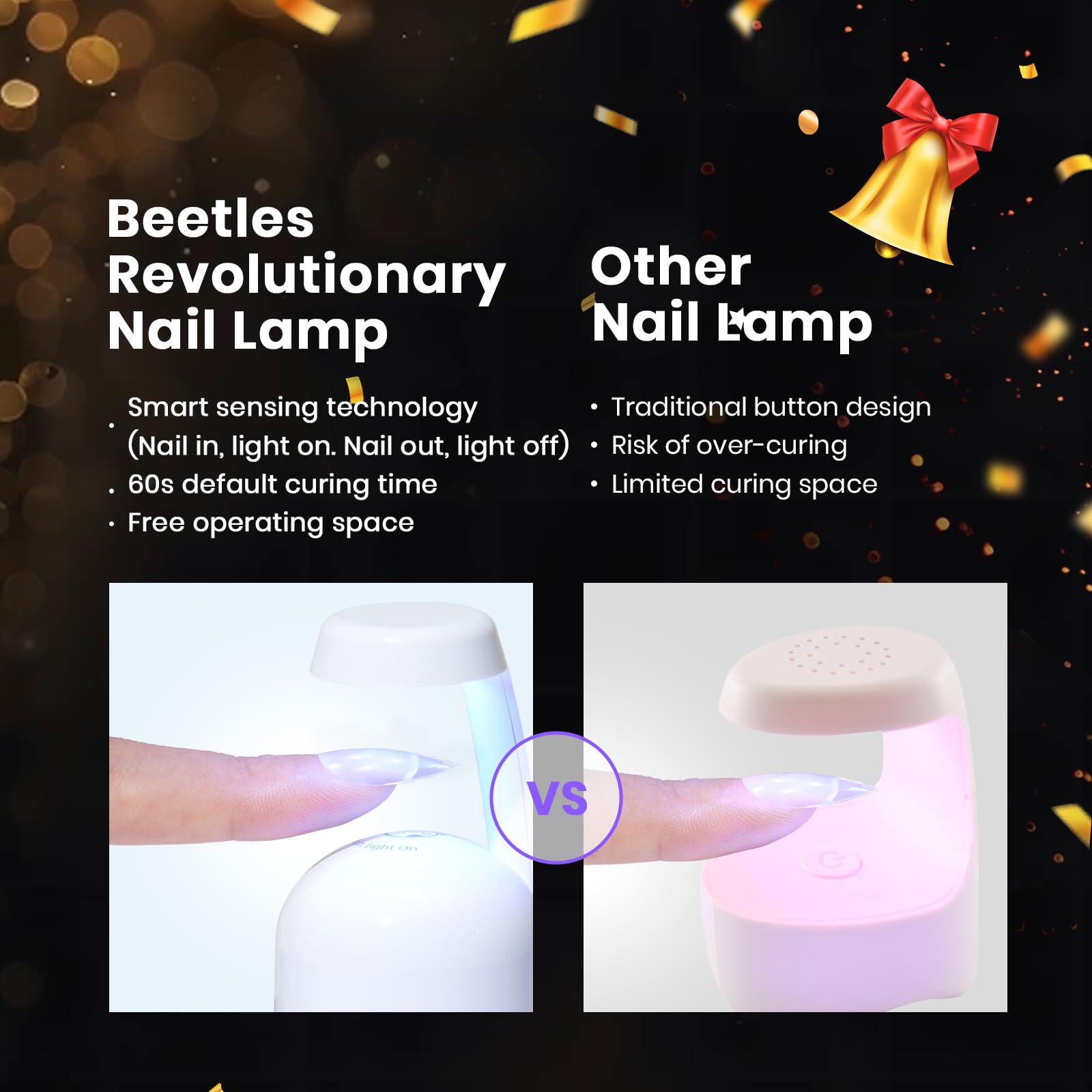 Beetles almond-shape tips presented for precise shaping at home.