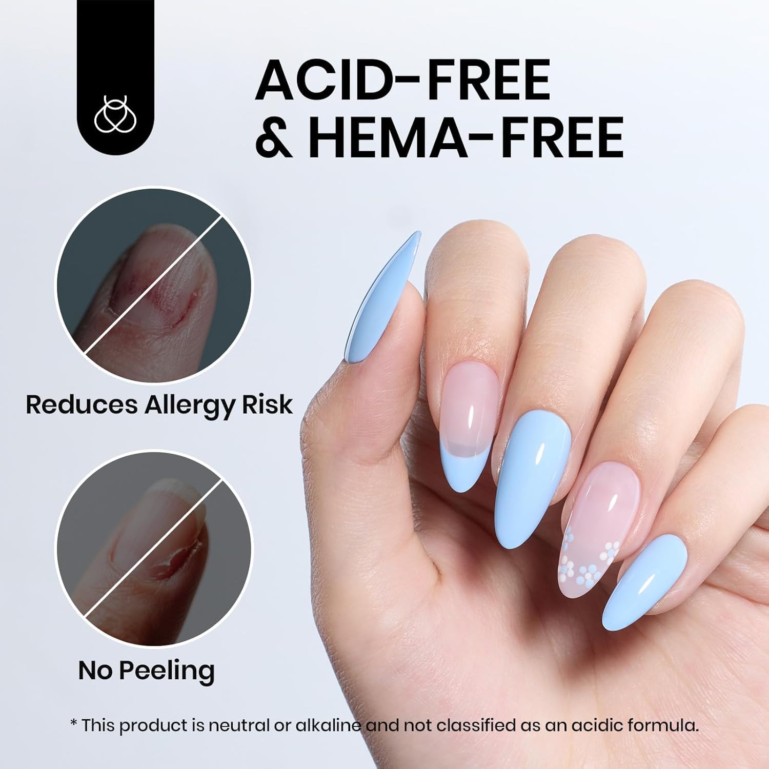 Beetles Gel Nail Extension Tip Application shows glossy finish during bonding.