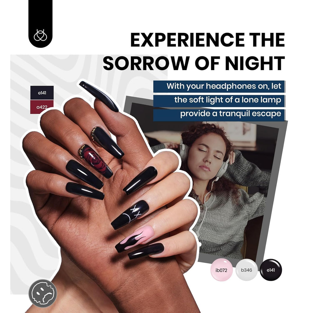 Beetles gel nail kit color swatches display 55 shades for versatile style.