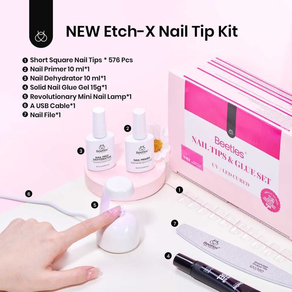 Beetles Gel Nail Kit durable extension tips ready for various nail designs