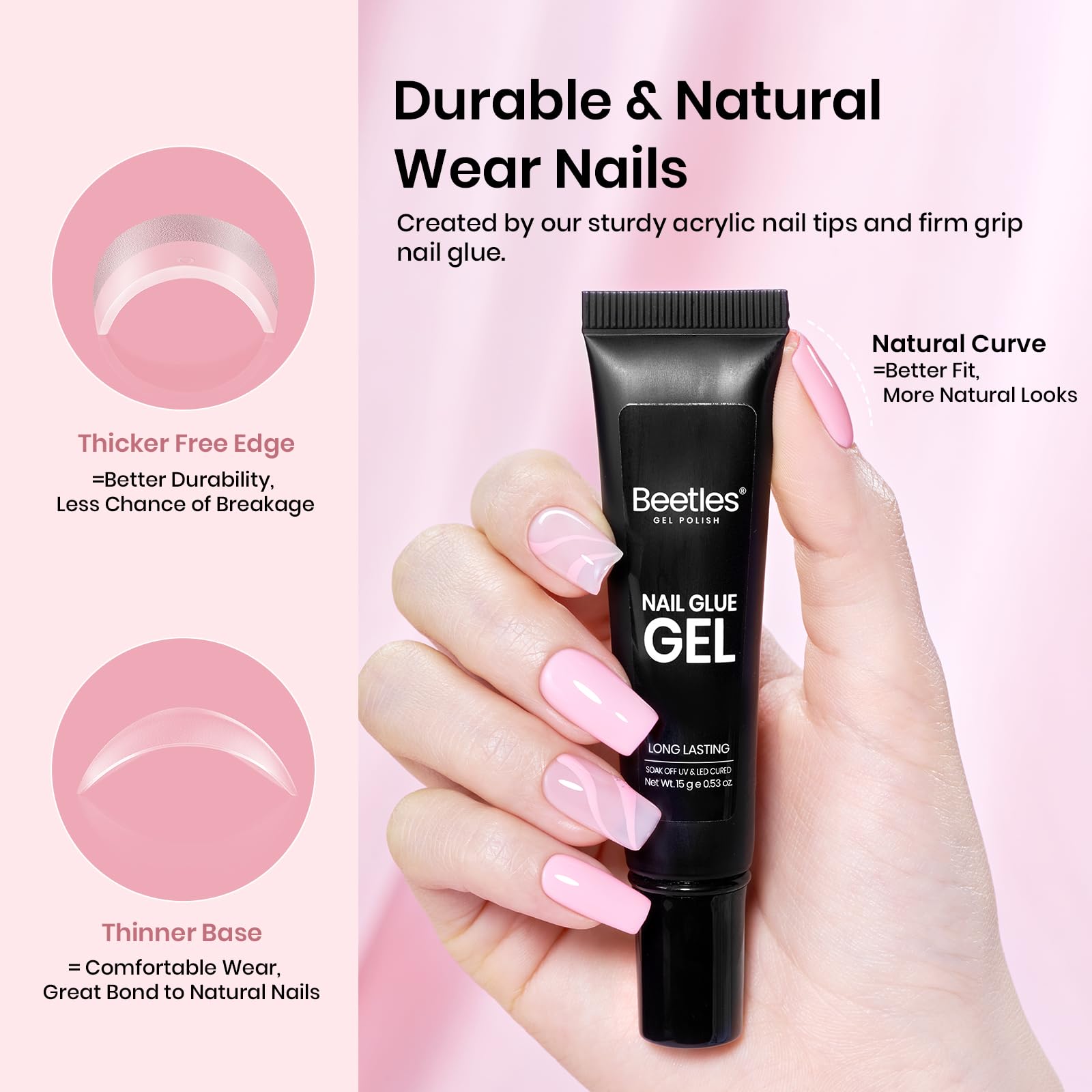 Beetles Gel Nail Kit mini UV lamp for quick at-home curing