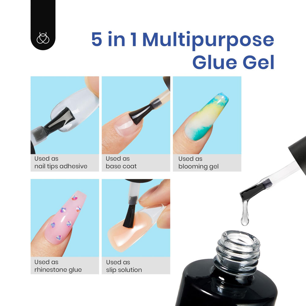 Beetles Gel Nail Kit PMMA tips lightweight and breathable for natural look.
