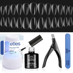 Beetles Gel Nail Kit Short Almond lamp in action for quick at-home manicures