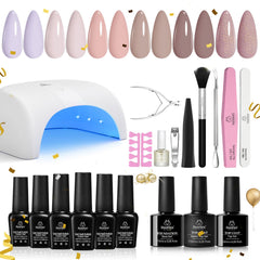 Beetles gel nail kit with UV lamp for at-home manicure.