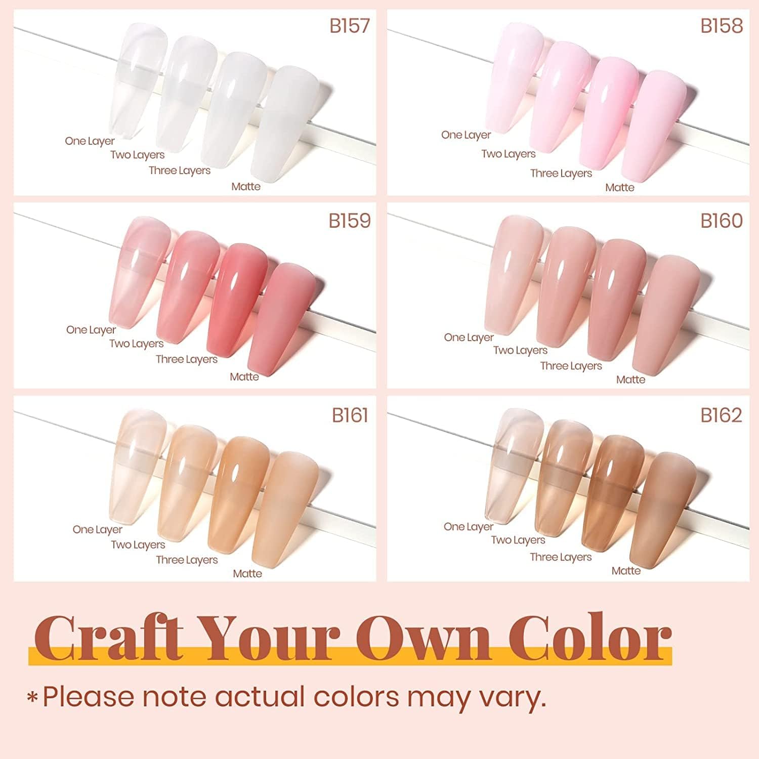 Beetles Gel Nail Polish Kit bottle array for gradient nails
