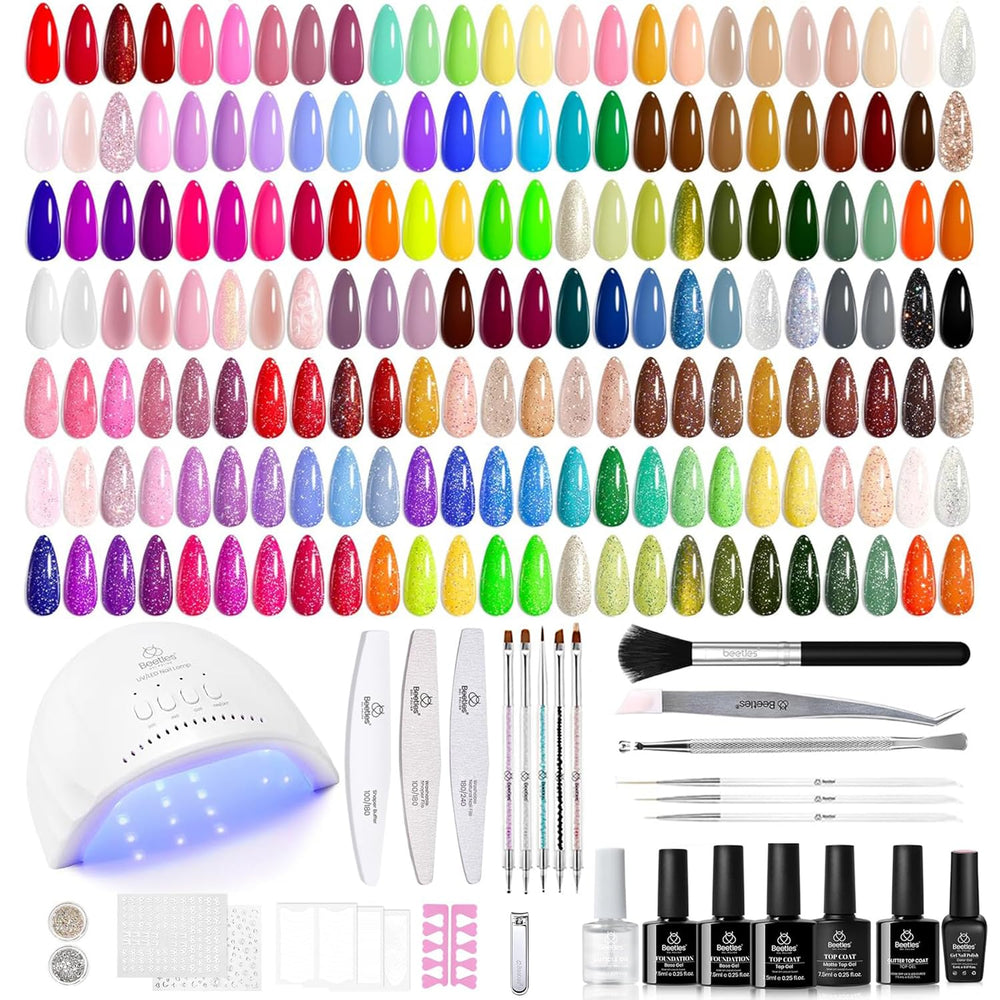 Beetles Gel Nail Polish Kit color swatches for versatile seasonal styles.