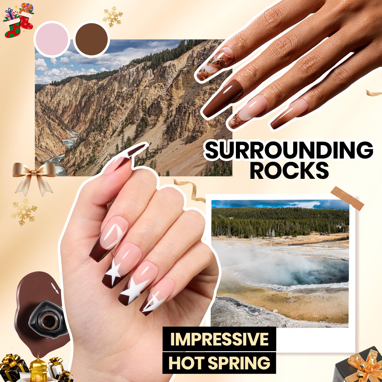 Beetles Gel Nail Polish Kit lamp inside box demonstrates automatic sensor curing.