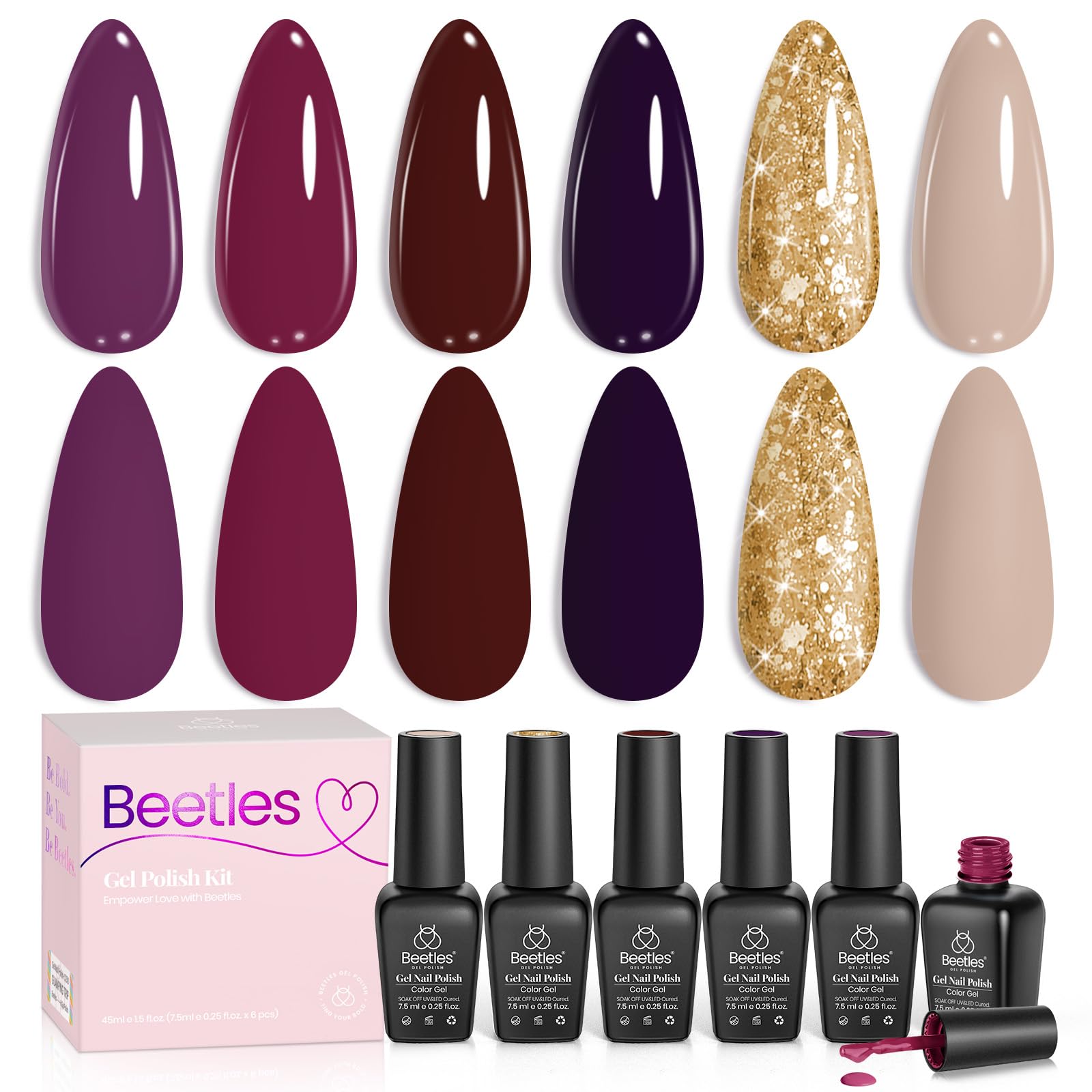 Beetles Gel Nail Polish kit at-home salon setup for DIY nails