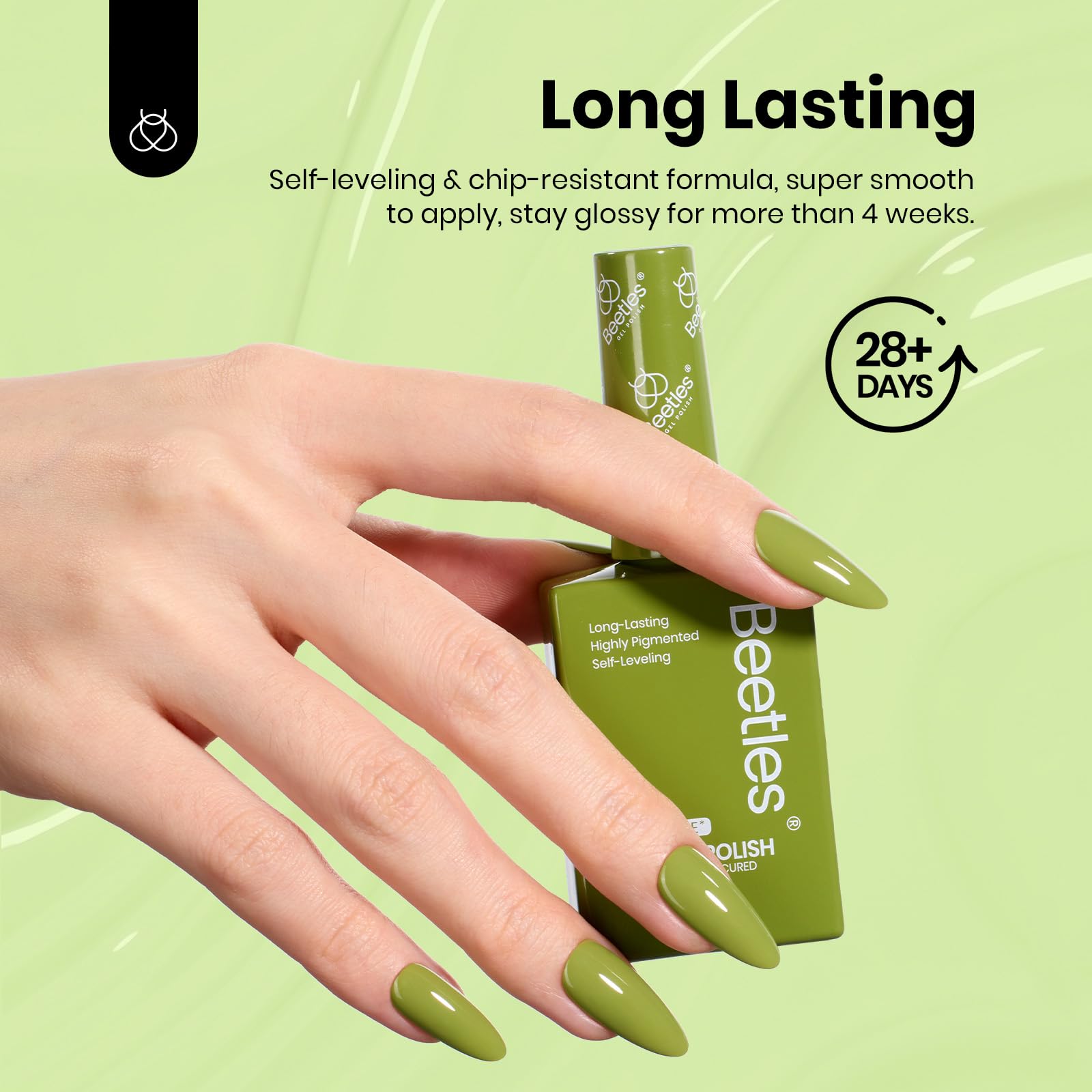 Beetles Gel Nail Polish application in progress shows smooth even coverage