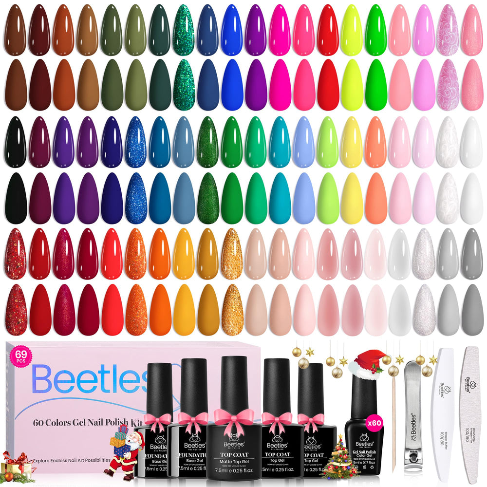 Beetles Gel Nail Polish Set box packaging highlights premium gifting appeal.