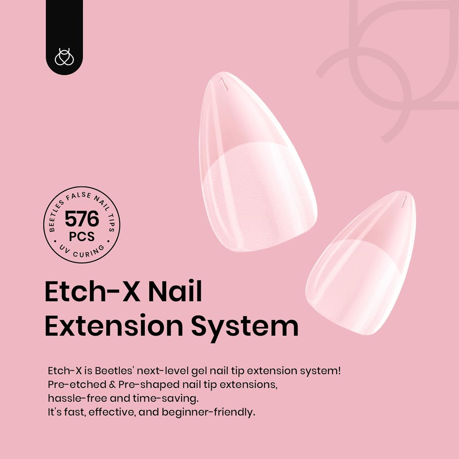Beetles Gel Nail Tips 12 sizes range fits all fingers