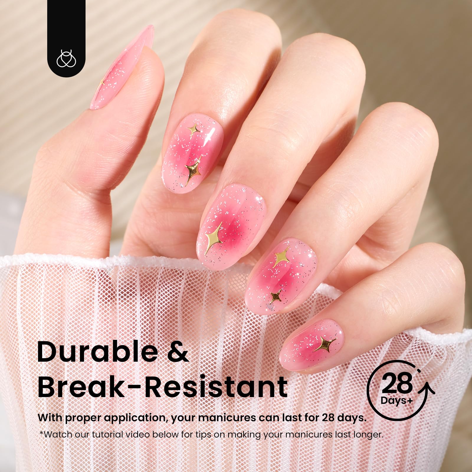 Beetles gel nail tips come in 12 sizes for perfect nail matching