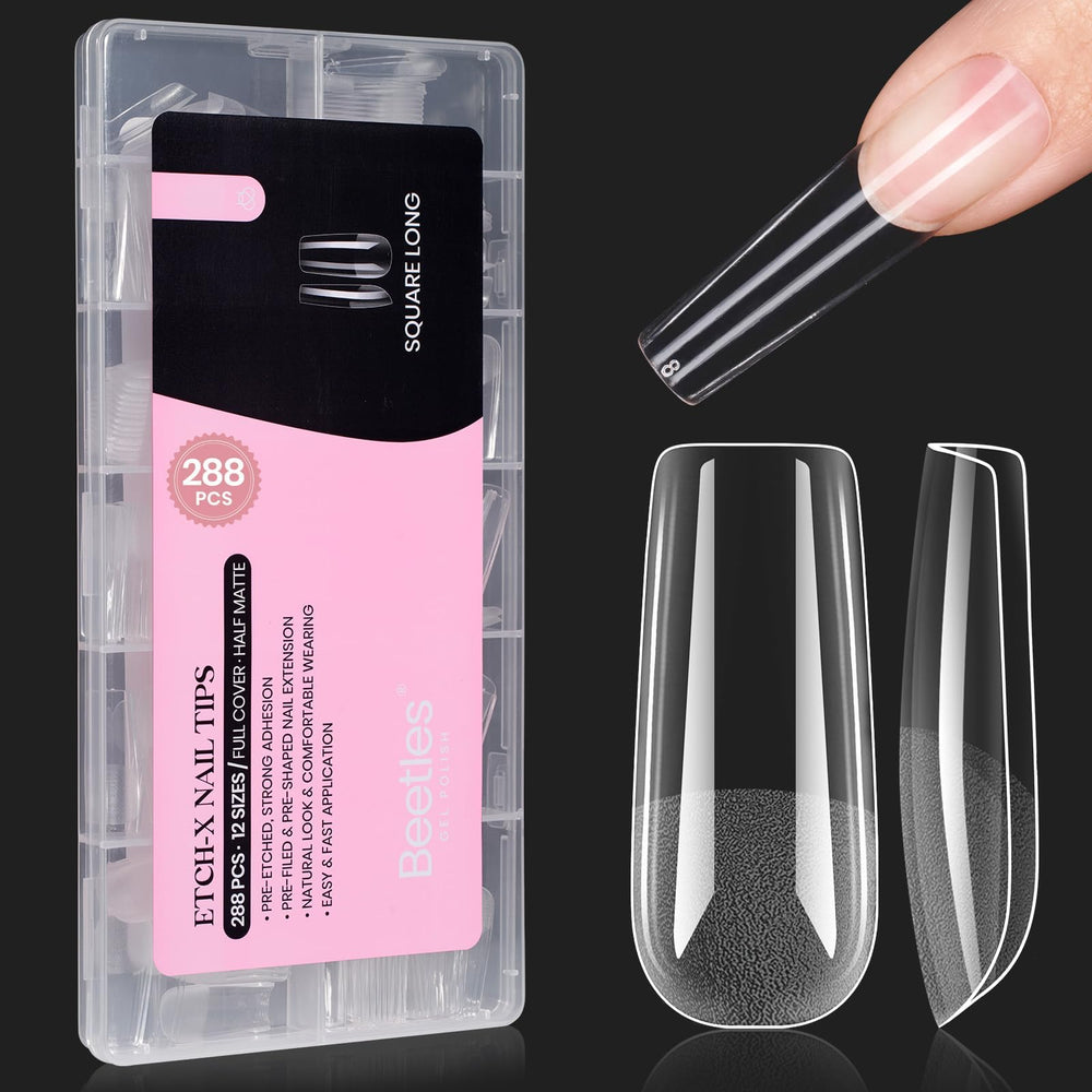 Beetles Gel Nail Tips 288pc pack ready for DIY nail art extensions