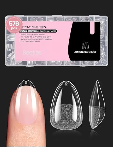 Beetles Gel Nail Tips 576pcs packaging for at-home manicures
