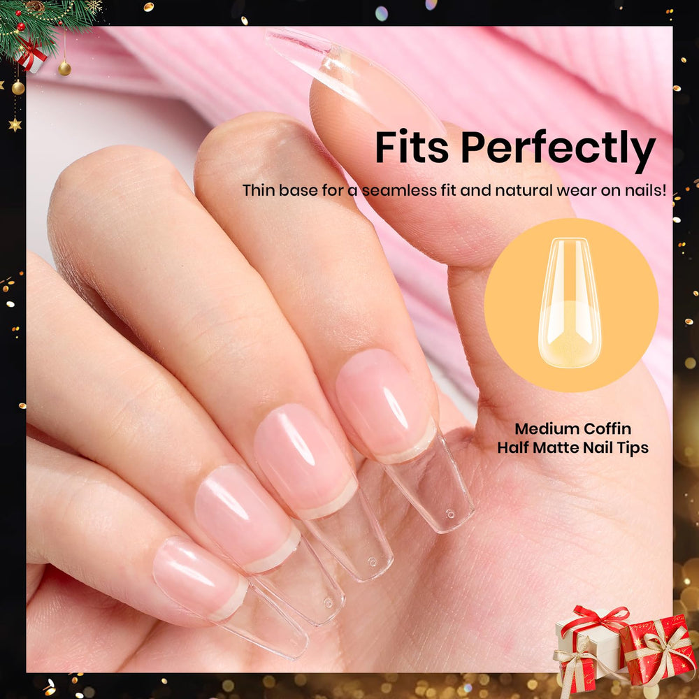 Beetles Gel Nail Tips back edge—thin, break-resistant design.