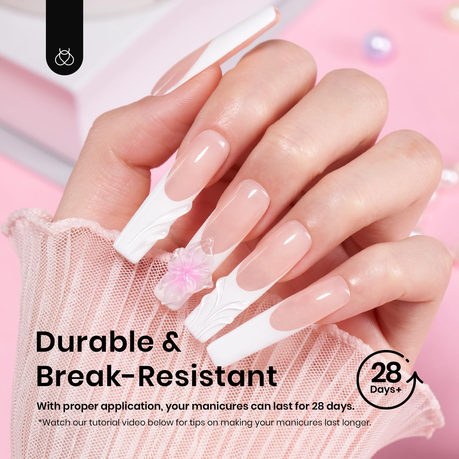 Beetles Etch-X PMMA nail tips for breathable, lightweight wear