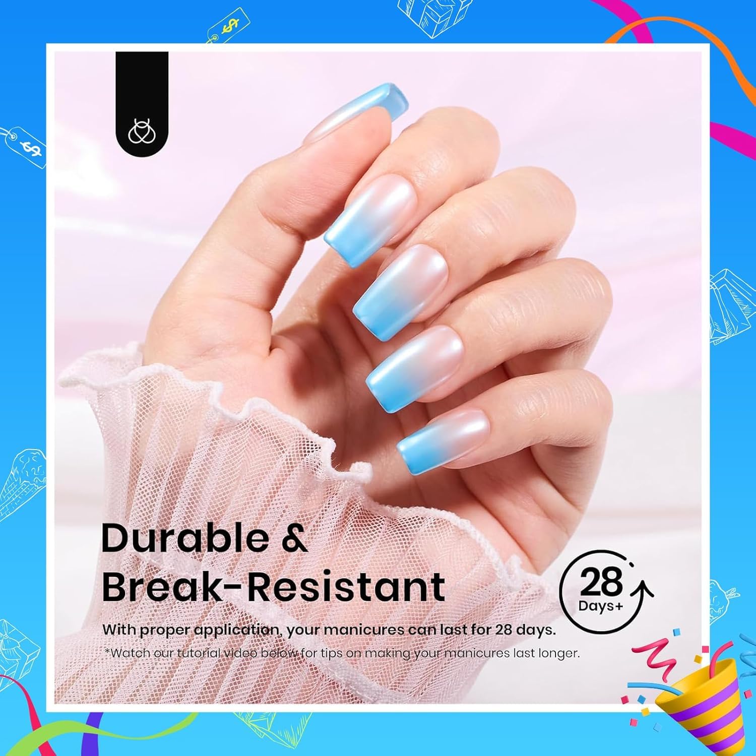 Beetles Gel Nail Tips Etch-X safe and odorless materials support healthy-feeling extensions