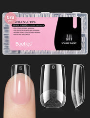 Beetles Gel Nail Tips Etch-X packaging shows a 576-piece set for versatile manicures.