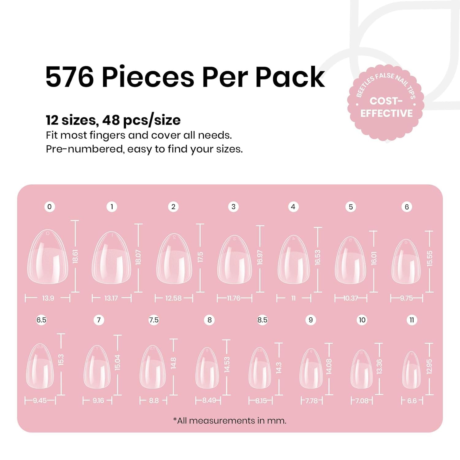 Beetles Gel Nail Tips half matte edge for natural look