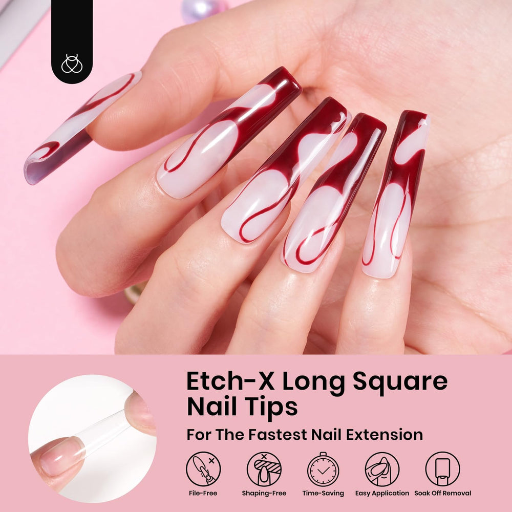 Beetles Gel Nail Tips pre-etched nail bed for fast application