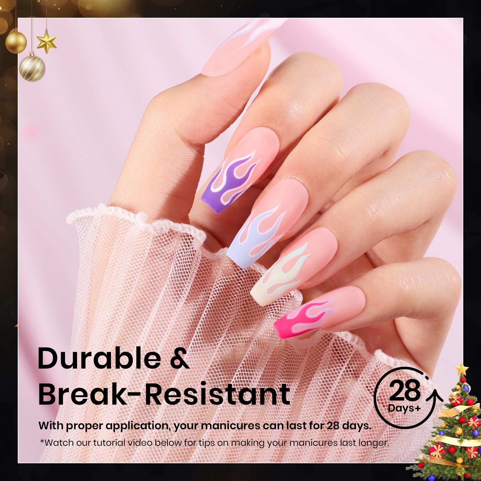 Beetles Gel Nail Tips pre-etched—easy application, no shaping required.