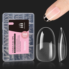 Beetles gel nail tips short oval 288pcs on tray for quick extensions