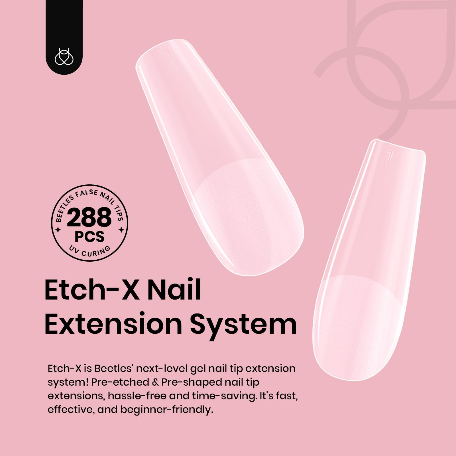 Beetles Gel Nail Tips in ten sizes with markers 0-9 for quick fit