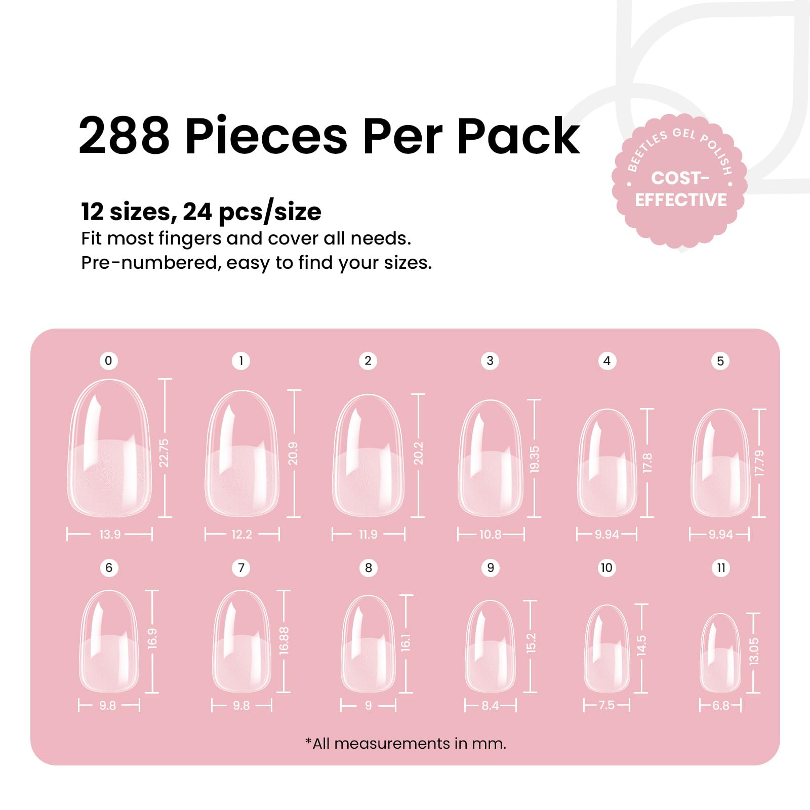 Beetles gel nail tips thickness 2-4x natural nails for durable extensions