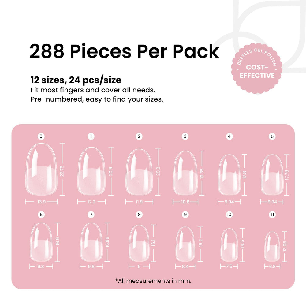 Beetles gel nail tips thickness 2-4x natural nails for durable extensions