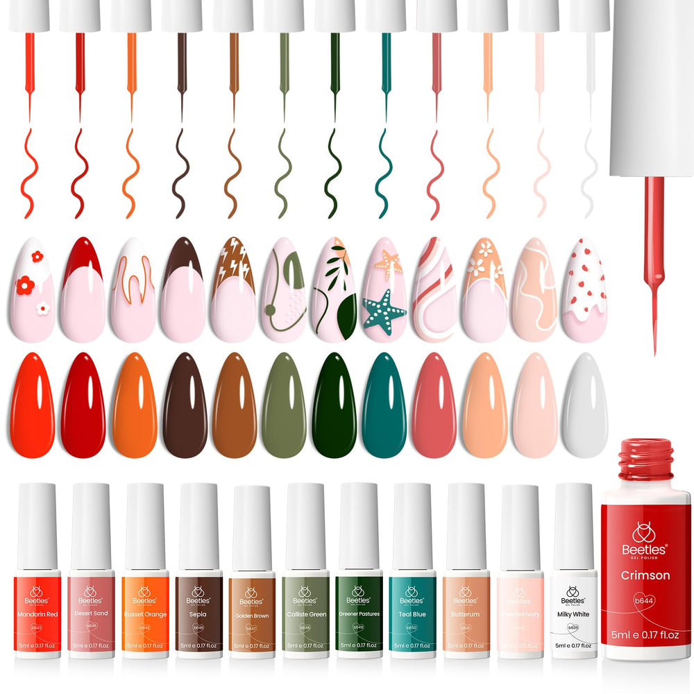 Beetles Gel Polish 12-pc color set showing wide shade range for stylish nails.