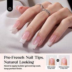 Beetles Gel Polish 15-size nail tip pack ensures a precise fit