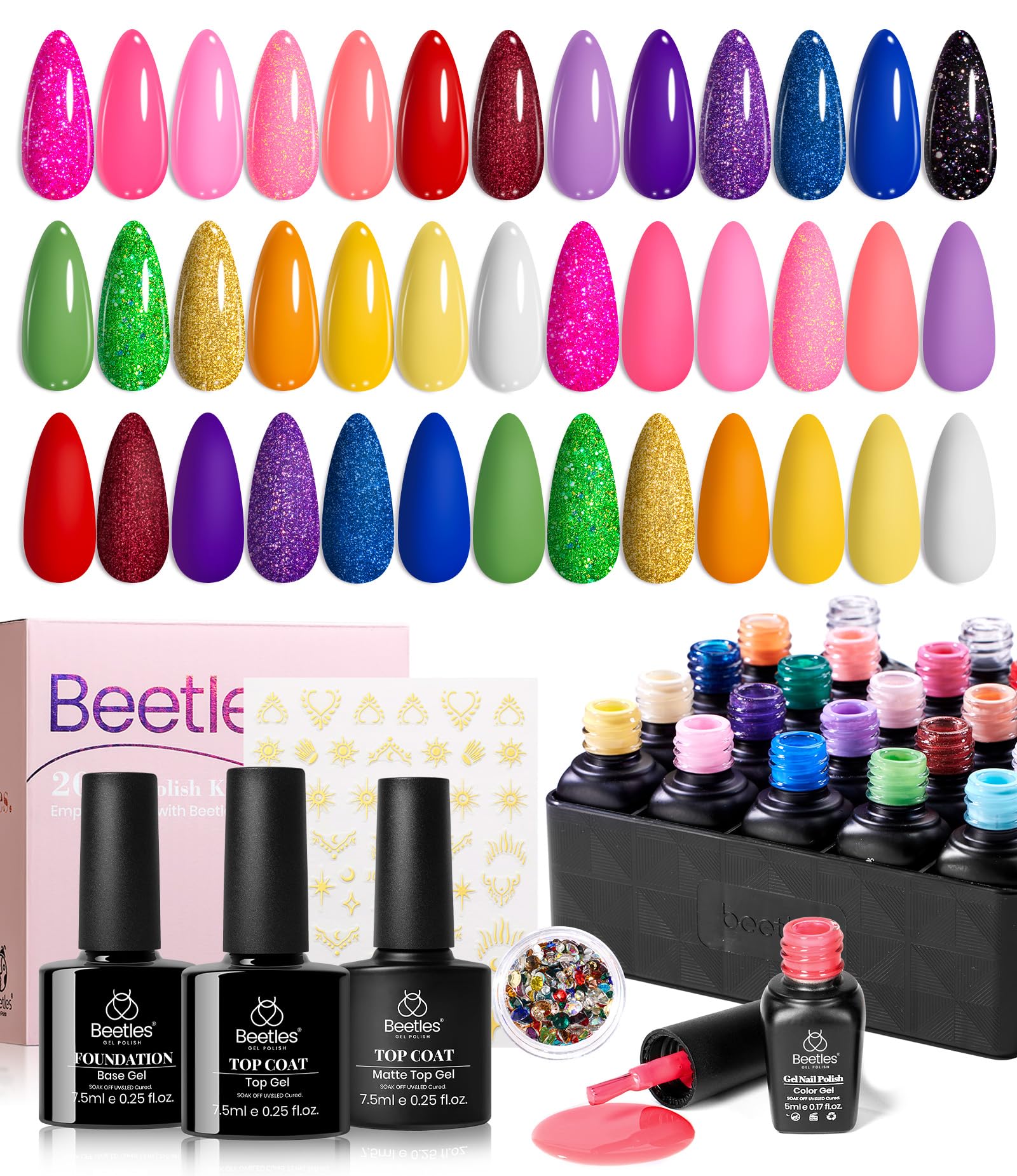Beetles Gel Polish 20-color palette for versatile at-home nail designs