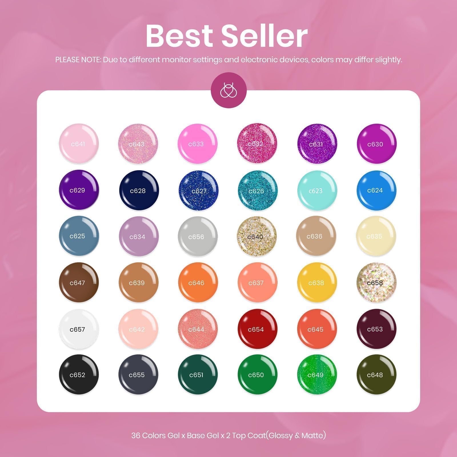Beetles Gel Polish 36 shades mini bottles offer quick color changes with consistent pigmentation.