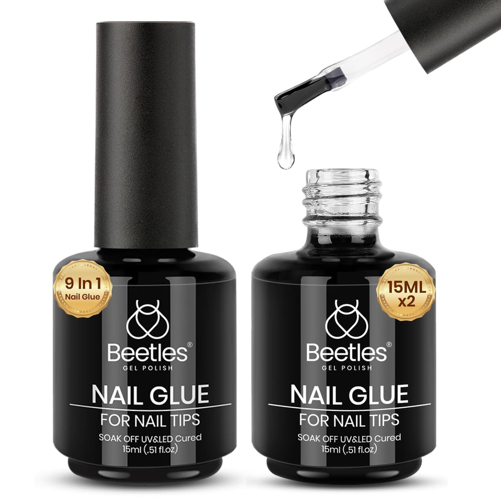 Beetles Gel Polish 9in1 bottle close-up showing glossy finish for long-lasting wear