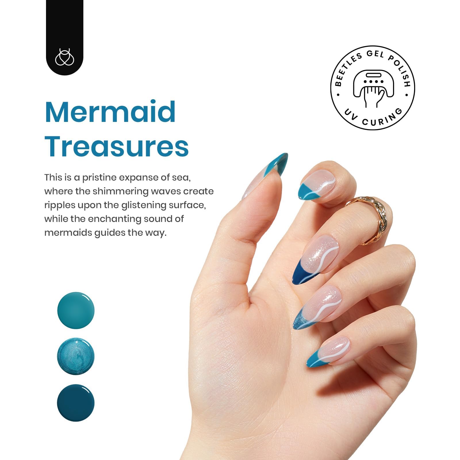 Beetles Baby Blue gel polish swatch ideal for soft romantic nails