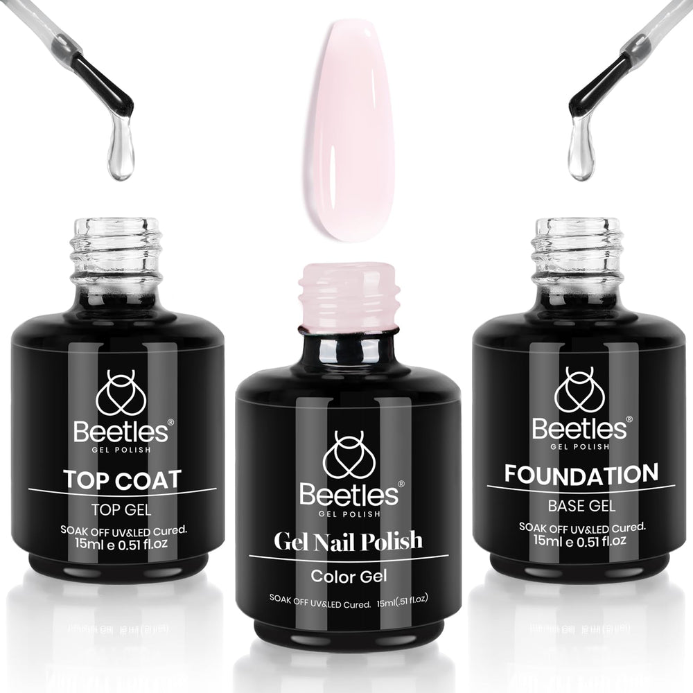 Beetles Gel Polish base coat 15ml provides smooth foundation for long-lasting manicure
