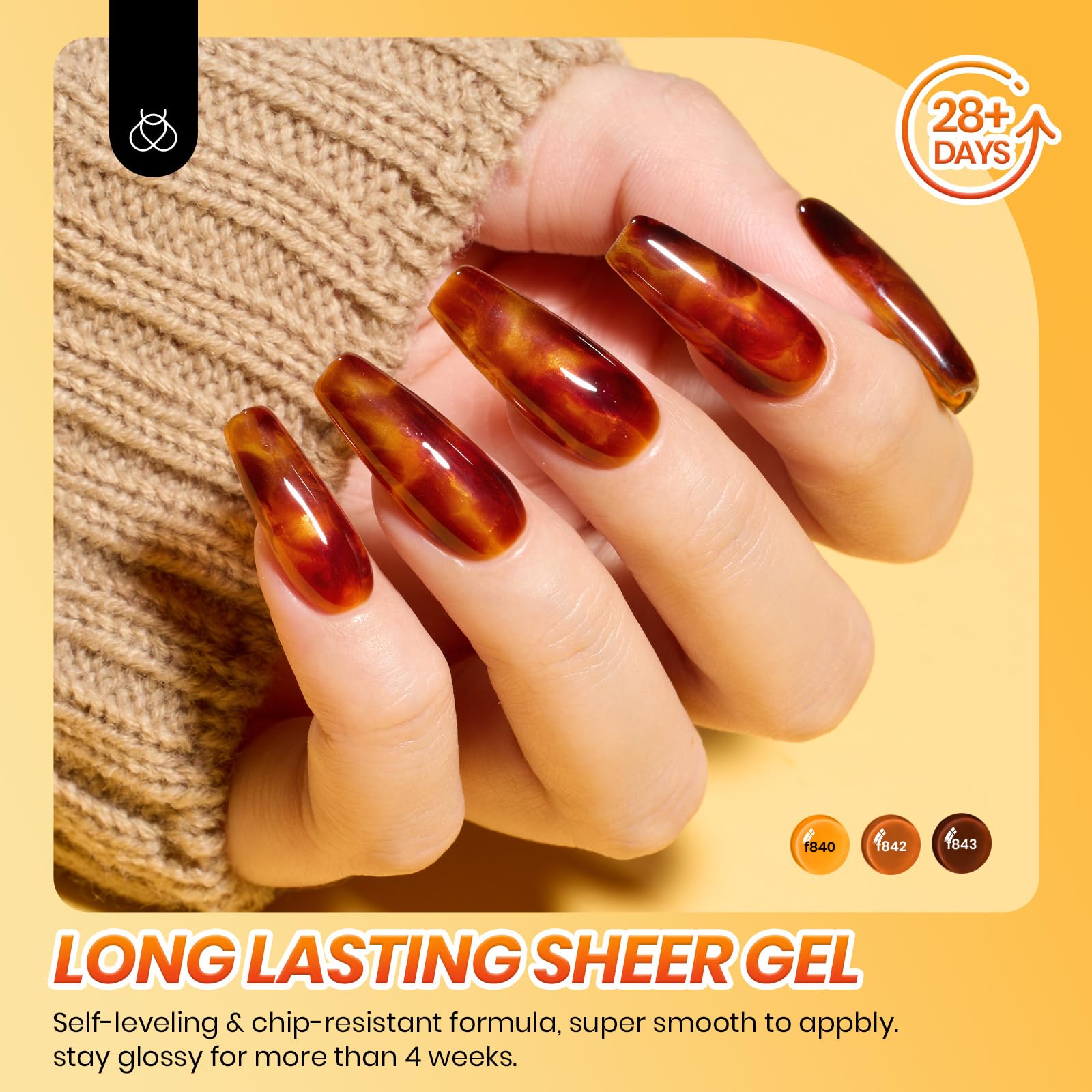 Beetles Gel Polish Blooming Gel Marble shows dreamy marble effects.