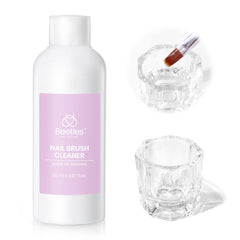 Beetles Gel Polish brush cleaner 85ml with dappen dish for fast, residue-free cleaning