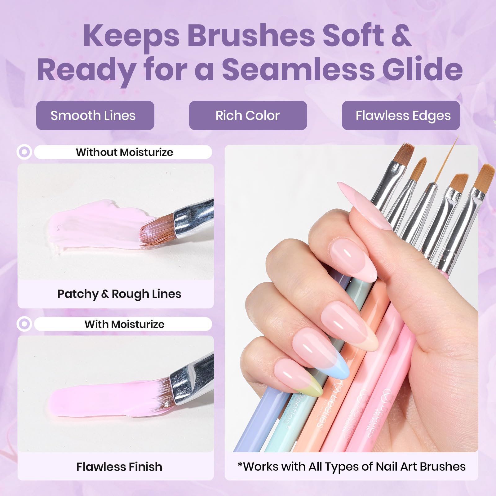 Beetles Gel Polish brush cleaner cleans residue and prevents color maxing