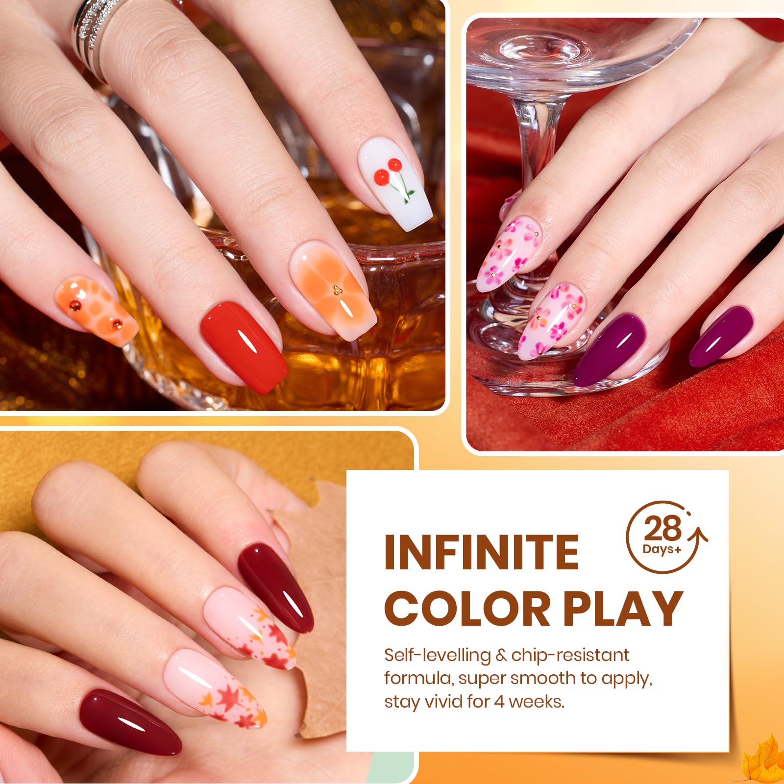 Beetles burgundy red winter shade on nails for cozy holiday look.