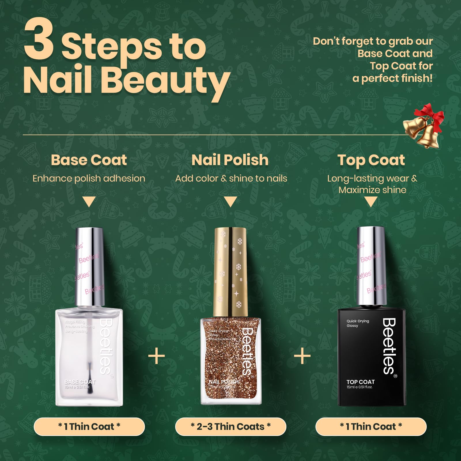 Beetles Gel Polish Christmas gift packaging image hints at a ready-to-gift kit.