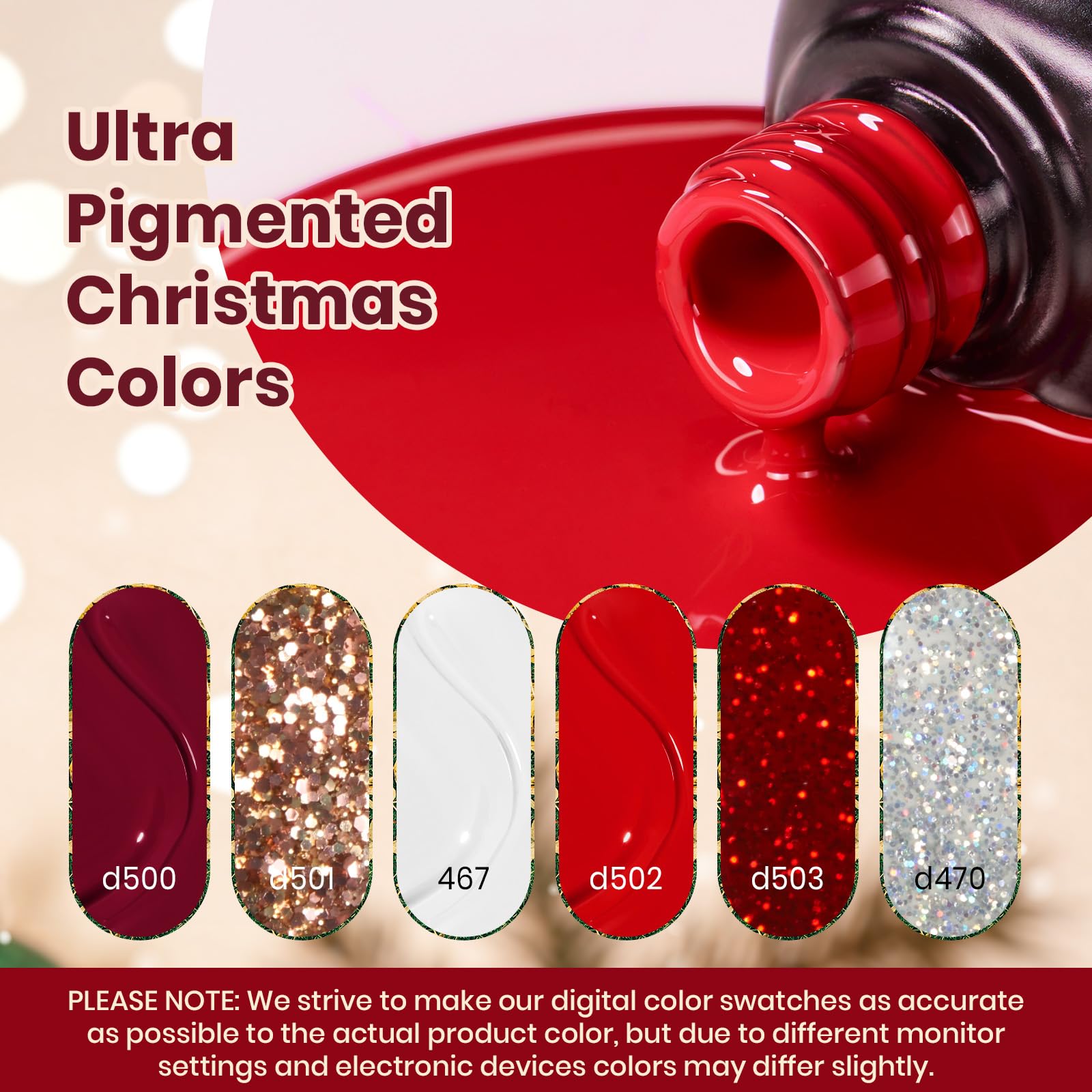 Beetles Gel Polish Christmas Set Flame Red for vibrant holiday color