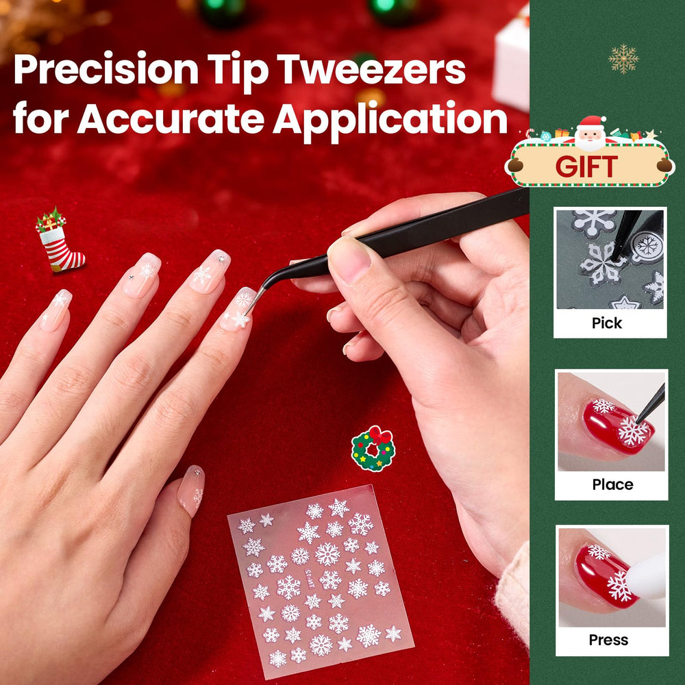 Beetles Gel Polish Christmas stickers 3D effect add dimension to nails.